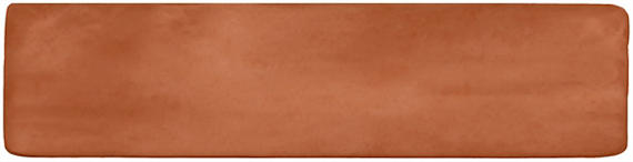 1x6 Artcrafted Straight Joint Stacked Mosaic Solid-Color Glossy Smooth Ceramic Tile Terracotta Red