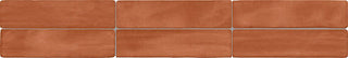 Terracotta Red - 12x10 Artcrafted Straight Joint Stacked Mosaic Solid-Color Glossy Smooth Ceramic Tile