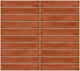 1x6 Artcrafted Straight Joint Stacked Mosaic Solid-Color Glossy Smooth Ceramic Tile Terracotta Red