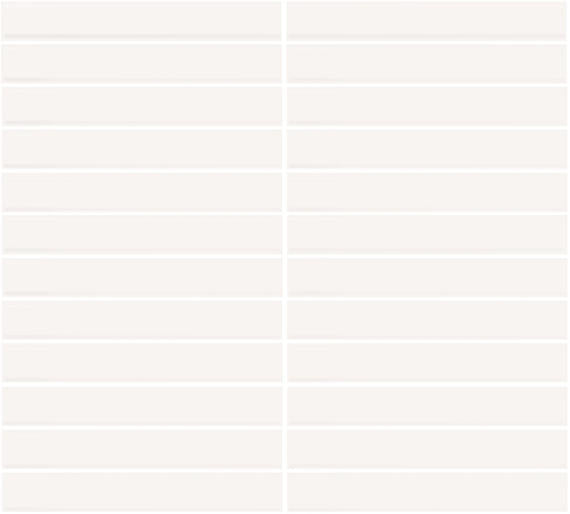 1x6 Color Wheel Mosaic Straight Joint  Mosaic Solid-Color Glossy Smooth Ceramic Tile White