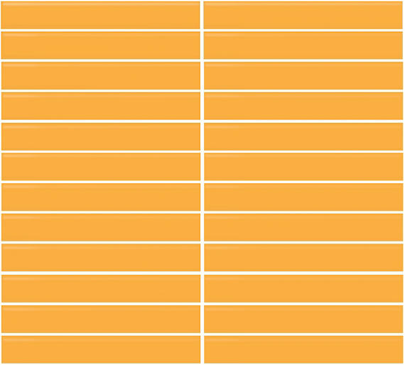 1x6 Color Wheel Mosaic Straight Joint  Mosaic Solid-Color Glossy Smooth Ceramic Tile Mustard Yellow