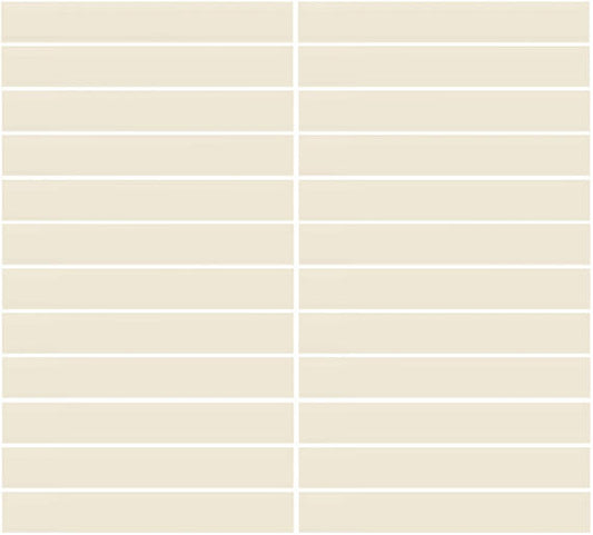 1x6 Color Wheel Mosaic Straight Joint  Mosaic Solid-Color Matte Smooth Ceramic Tile Light Beige