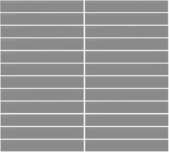 1x6 Color Wheel Mosaic Straight Joint  Mosaic Solid-Color Matte Smooth Ceramic Tile Gray