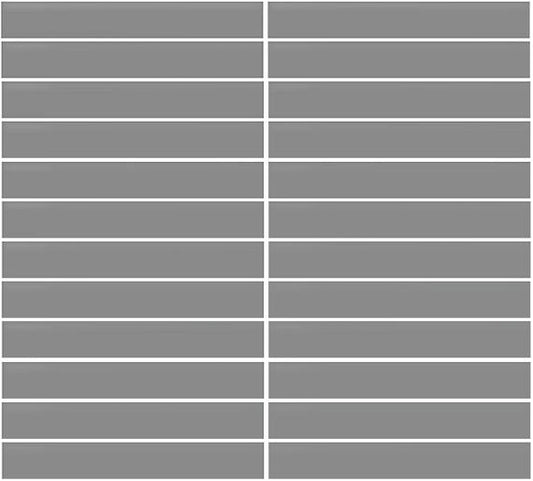 1x6 Color Wheel Mosaic Straight Joint  Mosaic Solid-Color Matte Smooth Ceramic Tile Gray