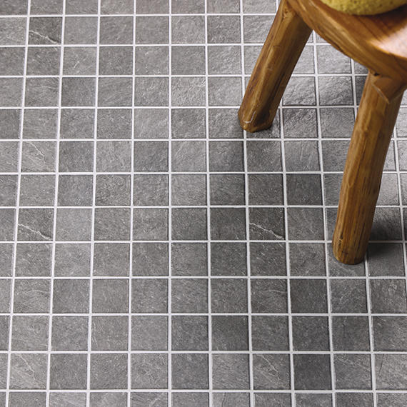 2x2 Constant  Mosaic Stone-Look Matte Gritty Porcelain Tile Soft Gray
