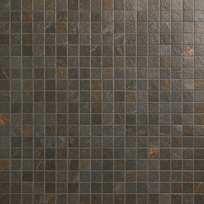 2x2 Constant  Mosaic Stone-Look Matte Gritty Porcelain Tile Deep Brown