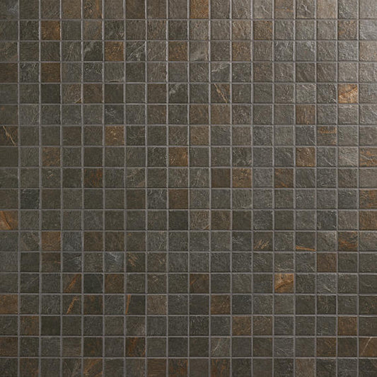 2x2 Constant  Mosaic Stone-Look Matte Gritty Porcelain Tile Deep Brown
