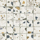 2x2 Curation Fragment Shard Straight Joint Mosaic Mixed-Material Look Matte Smooth Porcelain Tile Light White