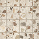 2x2 Curation Fragment Shard Straight Joint Mosaic Mixed-Material Look Matte Smooth Porcelain Tile Warm Beige