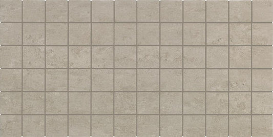 2x2 Theoretical Evolved  Mosaic Concrete-Look Matte Textured Porcelain Tile Brown Gray