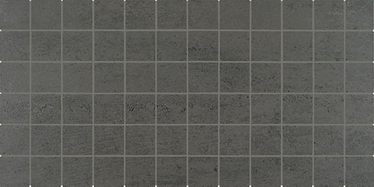 2x2 Theoretical Evolved  Mosaic Concrete-Look Matte Textured Porcelain Tile Gray
