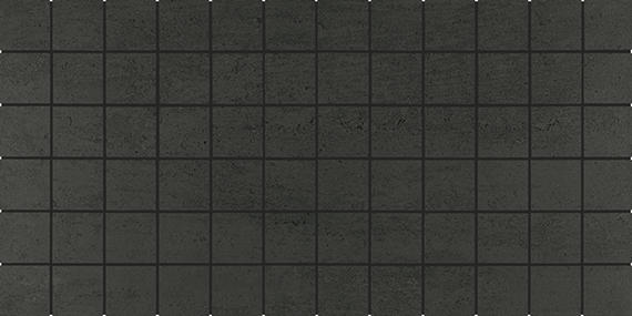 2x2 Theoretical Evolved  Mosaic Concrete-Look Matte Textured Porcelain Tile Black