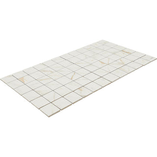 Golden Cream - 12x24 Panoramic Duet Light Veining Straight Joint Marble-Look Matte Smooth Porcelain Tile