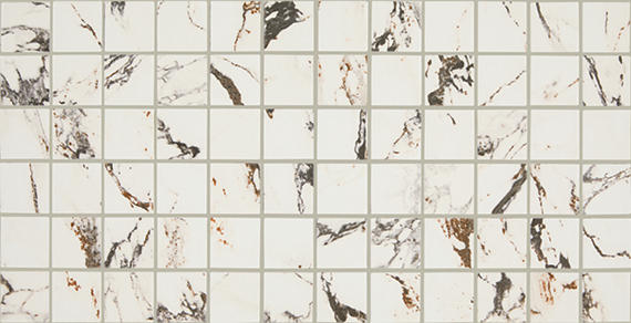 2x2 Panoramic Duet Light Veining Straight Joint  Marble-Look Matte Smooth Porcelain Tile Earth Brown