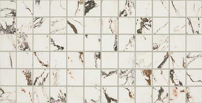 2x2 Panoramic Duet Light Veining Straight Joint  Marble-Look Matte Smooth Porcelain Tile Earth Brown