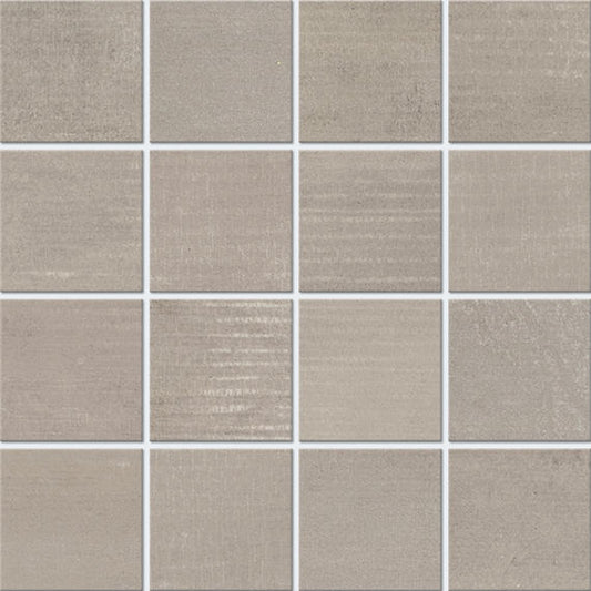3x3 Illusionist  Mosaic Concrete-Look Matte Smooth Porcelain Tile Taupe Gray