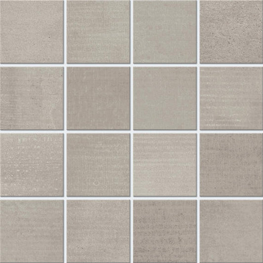 3x3 Illusionist  Mosaic Concrete-Look Matte Smooth Porcelain Tile Warm Gray