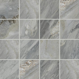 12x12 Savoir Medium Veining Mosaic Marble-Look Matte Smooth Porcelain Tile