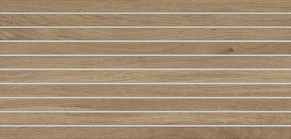 1x24 Acreage Stacked Linear Mosaic Wood-Look Matte Smooth Porcelain Tile Light Oak