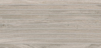1x24 Acreage Stacked Linear Mosaic Wood-Look Matte Smooth Porcelain Tile Ash Gray