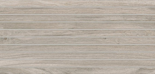 1x24 Acreage Stacked Linear Mosaic Wood-Look Matte Smooth Porcelain Tile Ash Gray