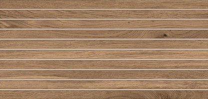 1x24 Acreage Stacked Linear Mosaic Wood-Look Matte Smooth Porcelain Tile Medium Oak