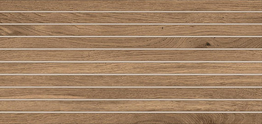 1x24 Acreage Stacked Linear Mosaic Wood-Look Matte Smooth Porcelain Tile Medium Oak