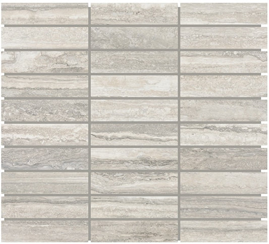 1x4 Reservorio  Mosaic Stone-Look Matte Smooth Porcelain Tile Gray