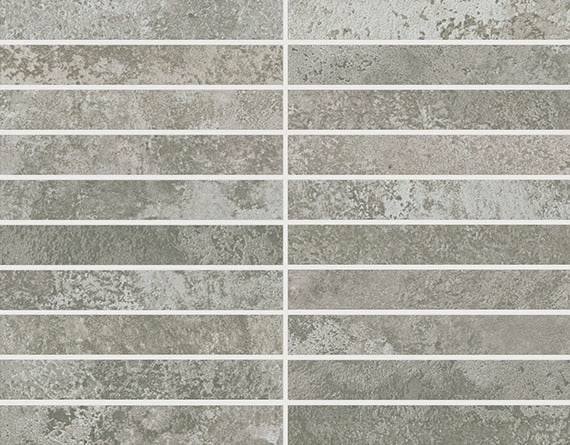 1x6 Urban Essence Stacked  Mosaic Concrete-Look Matte Smooth Porcelain Tile Light Gray
