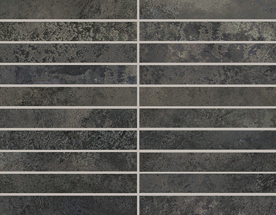 1x6 Urban Essence Stacked  Mosaic Concrete-Look Matte Smooth Porcelain Tile Dark Gray