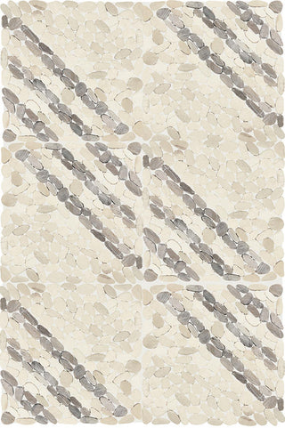 12x12 Pebble Oasis Linear Mosaic Natural-Look Tumbled Natural Pebble Tile