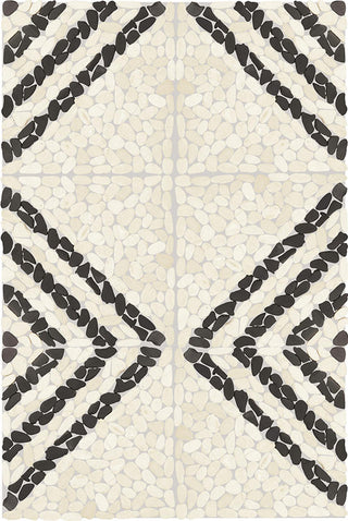 12x12 Pebble Oasis Linear Mosaic Natural-Look Tumbled Natural Pebble Tile