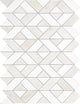 12x18 Perfit Mosaix Diamond Intricate Geometry  Mosaic Marble-Look Polished Smooth Stone Tile Soft White