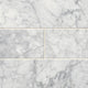 4x12 Carrara Natural-Look Polished Smooth Marble Tile Soft Gray