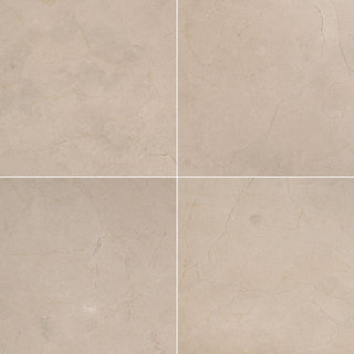 Soft Beige - 12x24 Crema Natural-Look Honed Smooth Marble Tile