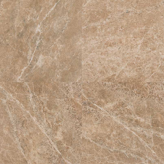 18x18 Emperador Natural-Look Polished Smooth Marble Tile