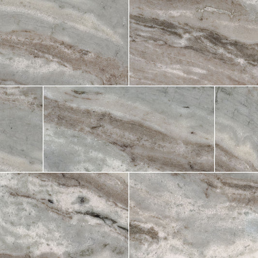 12x24 Fantasy Natural-Look Polished Smooth Marble Tile