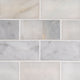 3X6 Greecian Subway Pattern Mosaic Natural-Look Polished Smooth Marble Tile Medium Brown