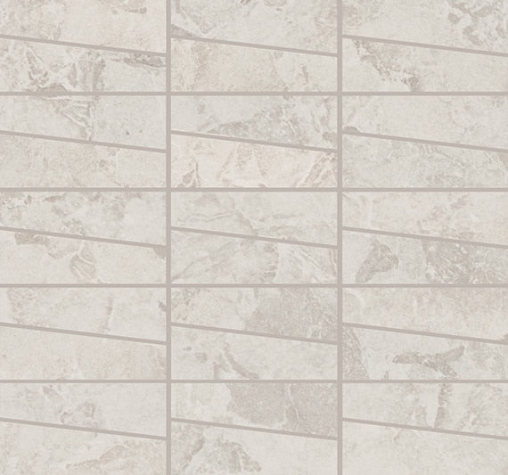 2x4 Forgehaus Trapezoid  Mosaic Stone-Look Matte Smooth Porcelain Tile Light Gray