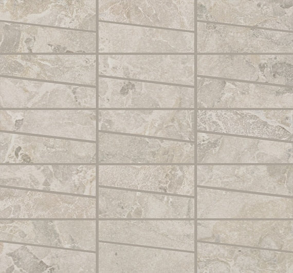 2x4 Forgehaus Trapezoid  Mosaic Stone-Look Matte Smooth Porcelain Tile Soft Gray