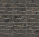 2x4 Forgehaus Trapezoid  Mosaic Stone-Look Matte Smooth Porcelain Tile Dark Charcoal