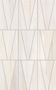 12x18 Perfit Mosaix Triangle Linear  Mosaic Marble-Look Polished Smooth Stone Tile Cream Beige