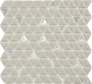 11x12 Stagecraft Triangle Mosaic Mixed-Color Matte Smooth Glass Tile