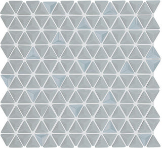 11x12 Stagecraft Triangle Mosaic Mixed-Color Matte Smooth Glass Tile