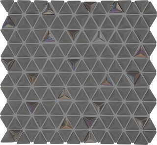 11x12 Stagecraft Triangle Mosaic Mixed-Color Matte Smooth Glass Tile