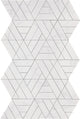 12x18 Perfit Mosaix Triangle Diamond Framed Mosaic Marble-Look Polished Smooth Stone Tile Soft White