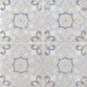 6X6 Tetris Moroccan Patterned Natural-Look Polished Smooth Marble Tile Blue Gray