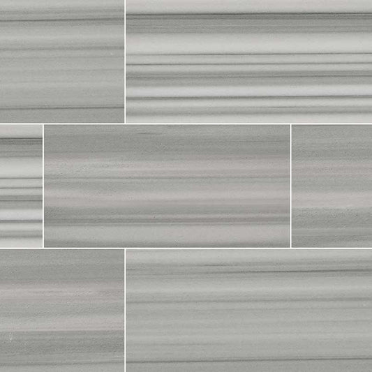 12x24 Marmara Stone-Look Polished Smooth Marble Tile