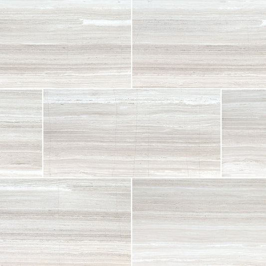 18x36 White Oak Stone-Look Honed Honed Marble Tile