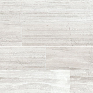 Soft Beige - 6x24 White Oak Stone-Look Matte Smooth Marble Tile